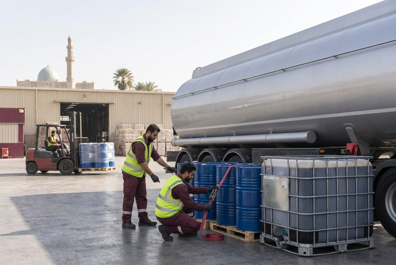 Oil products being secured for safe transport