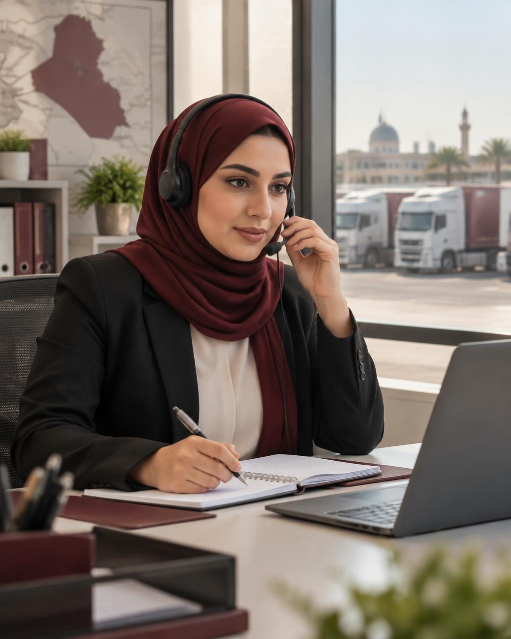Wahaj customer support coordinator assisting a client