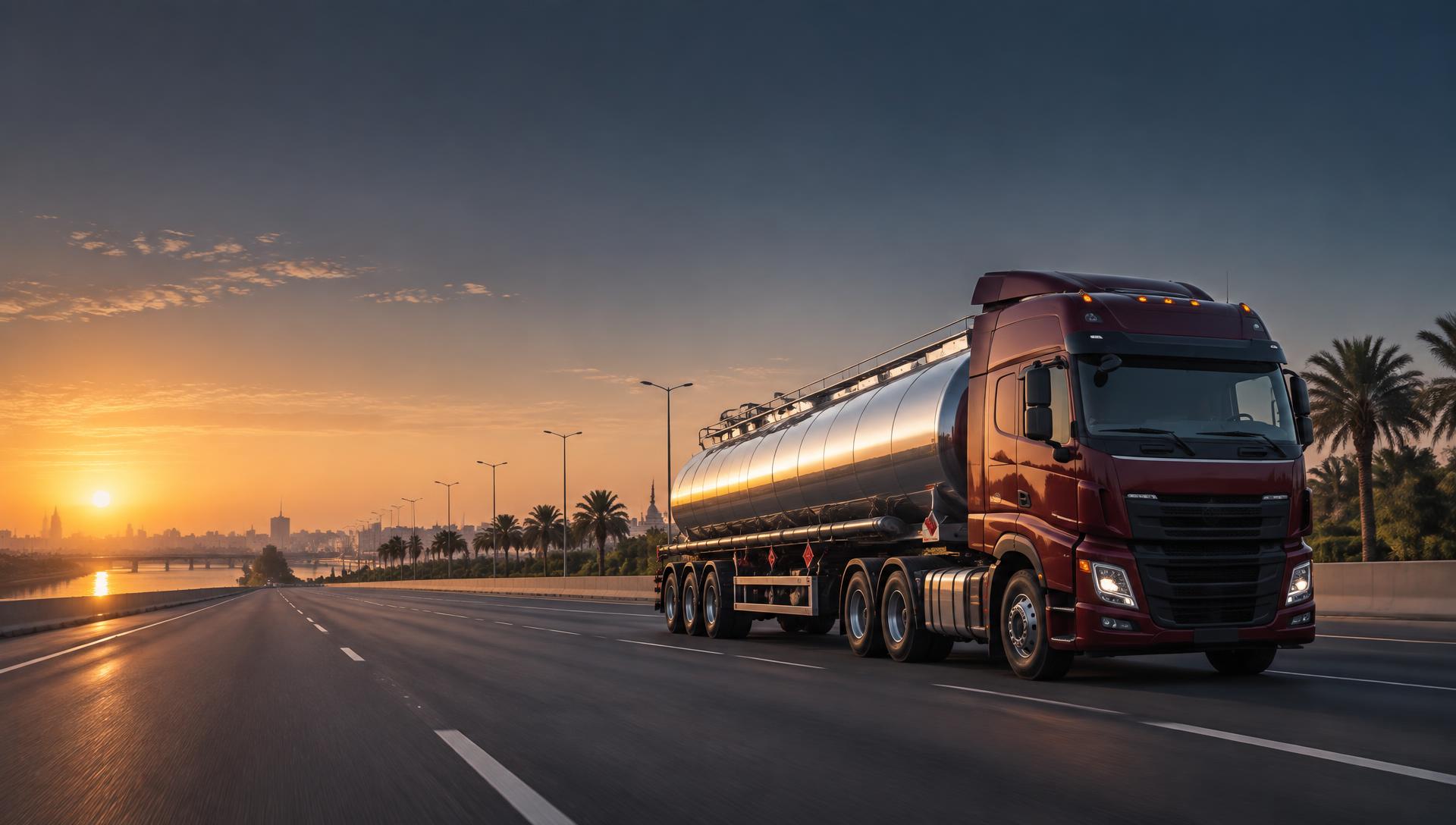 Wahaj transport vehicle travelling on an Iraqi highway